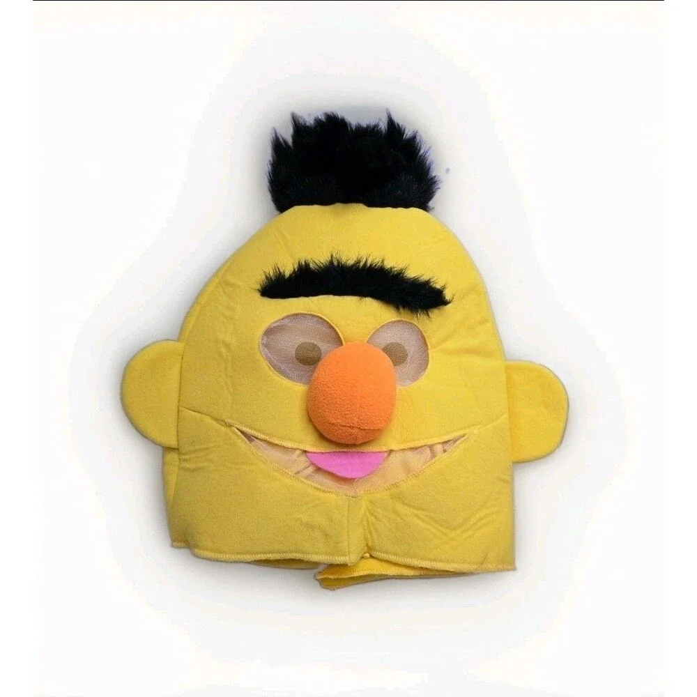 Vintage Sesame Street Bert Full Head Mascot Costume Mask Adult Halloween Muppet